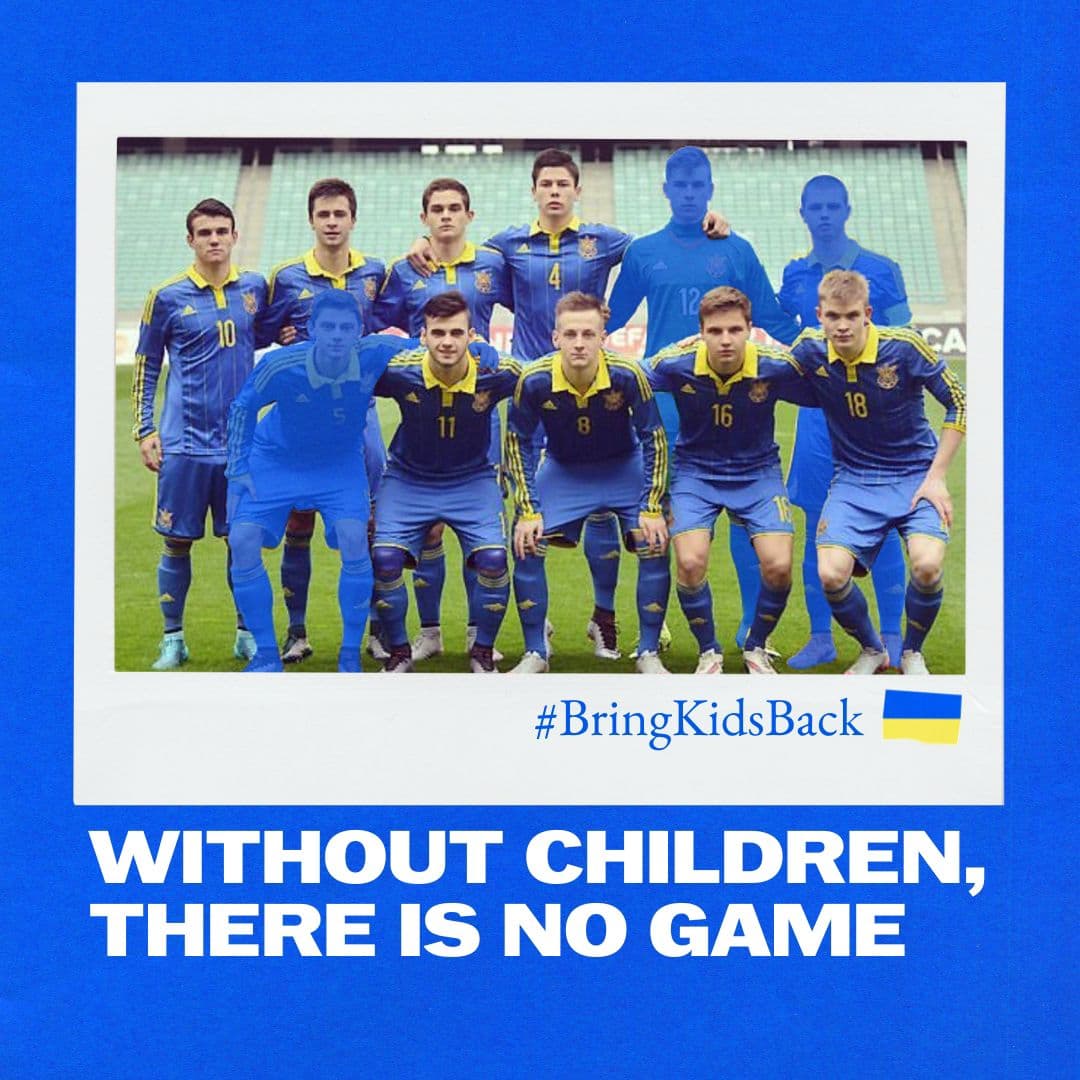 During the 2024 UEFA European Football Championship, Ukrainian football players and fans joined the activations for the return of deported children to Ukraine